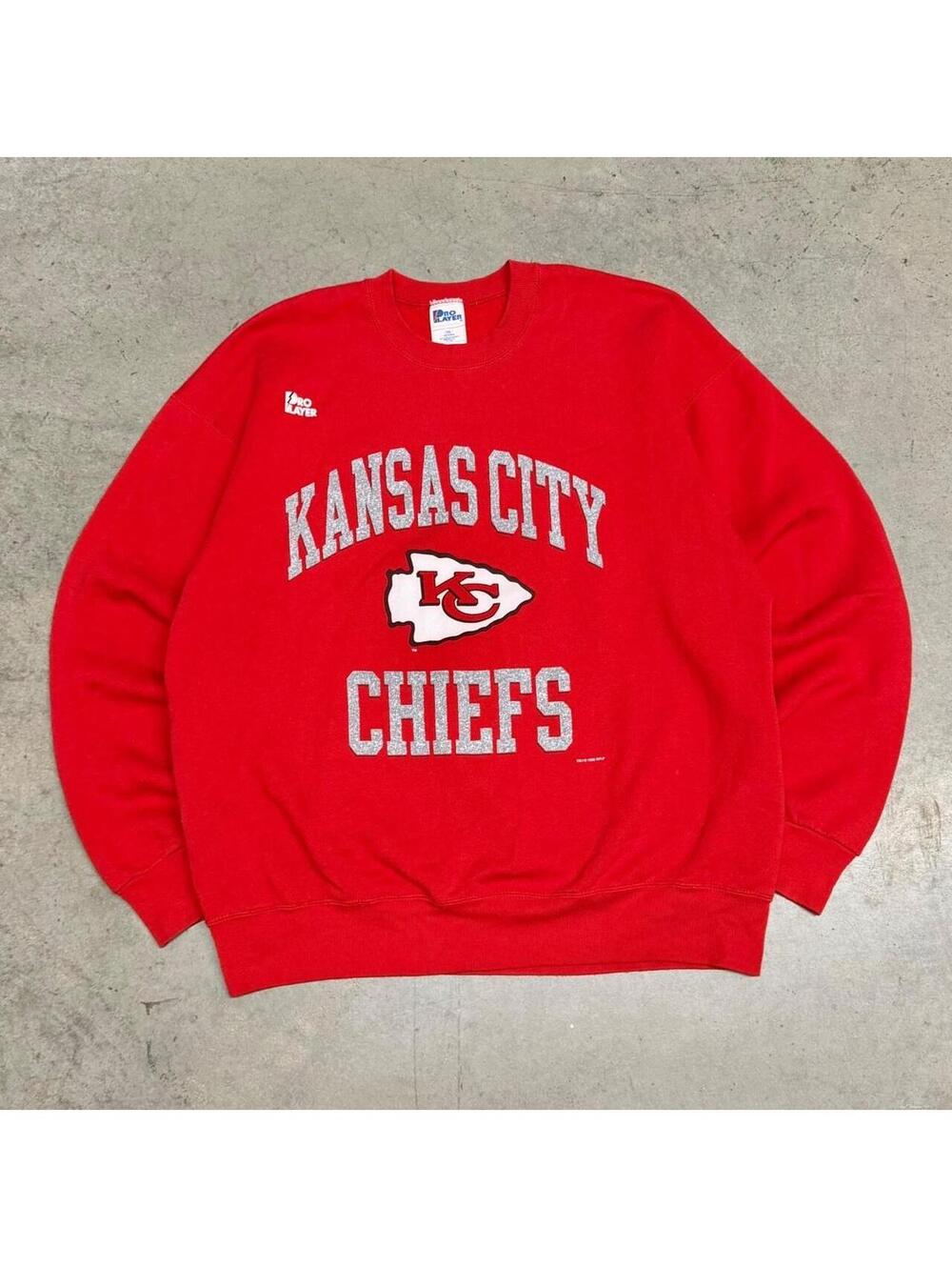Vintage Pro Player Kansas City Chiefs Sweatshirt Mens XXL Crewneck USA Made 90s